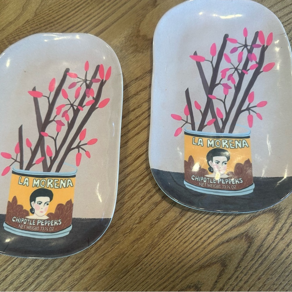 La Morena Chipotle Peppers Decorative Melamine Plates (pair)